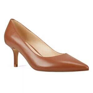 NWT Nine West Arlene Kitten Heel Pointy Toe Pumps brown sz 9
